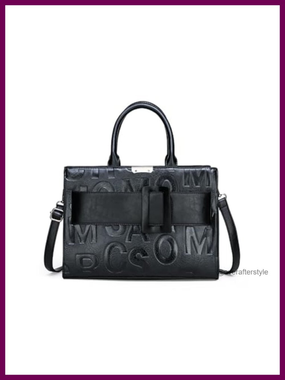 3-Piece Crocodile Pattern PU Satchel Tote Handbag Set